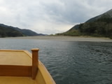 なんと静かな流れかいな?両側の土手も、いっぱい草育ってるわぁ。自然の春やぁなぁ!